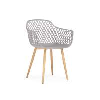 Стул Пластиковый стул Rikon gray / wood Стул Пластиковый стул Rikon gray / wood