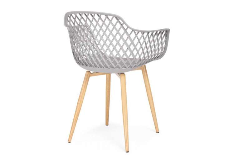 Пластиковый стул Rikon gray / wood-3