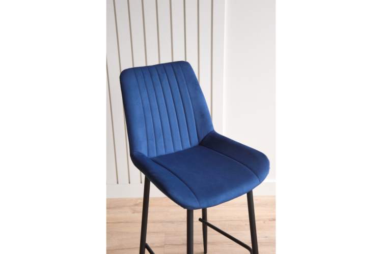 Барный стул Седа 360 синий (zd 798) / черный np-7