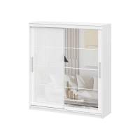 Шкаф Лайн 2 белый текстурный