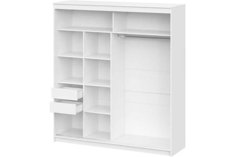 Шкаф Лайн 2 белый текстурный-1