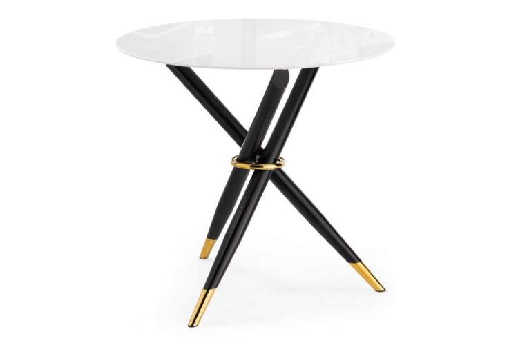 Стол стеклянный Rock white / black-1