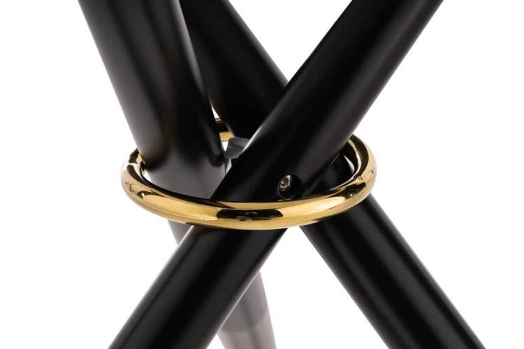 Стол стеклянный Rock white / black-3