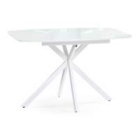 Стол стеклянный Тамаса 120(150)х70х76 белый
