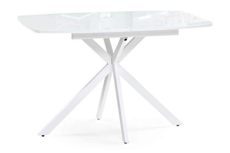 Стол стеклянный Тамаса 120(150)х70х76 белый