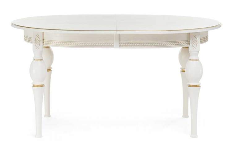 Стол деревянный Авилла молочный / золото-1