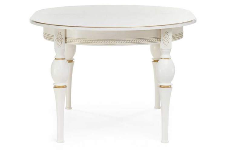 Стол деревянный Авилла молочный / золото-2