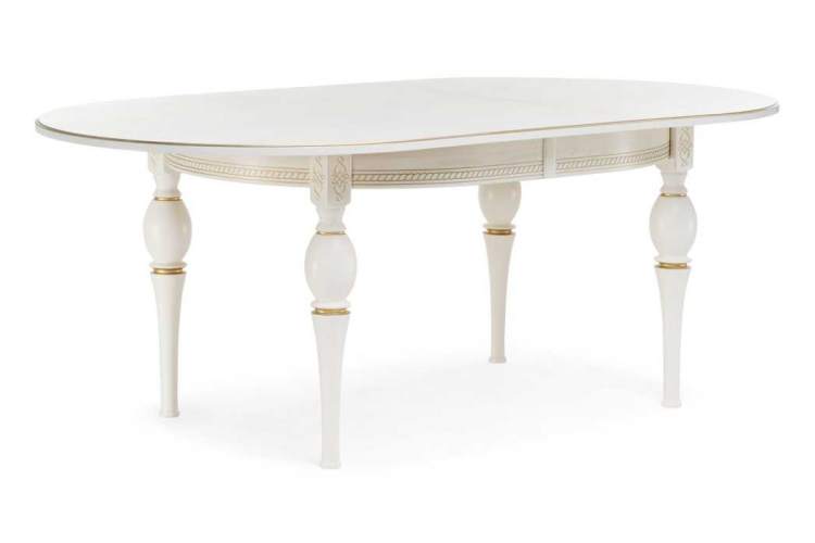 Стол деревянный Авилла молочный / золото-3