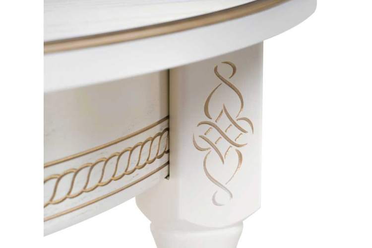 Стол деревянный Авилла молочный / золото-8