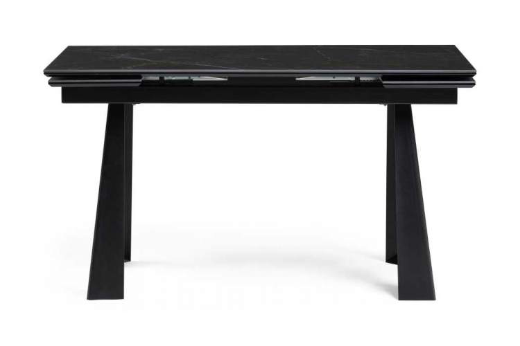 Обеденный стол Бэйнбрук 140х80х76 черный мрамор / черный-1