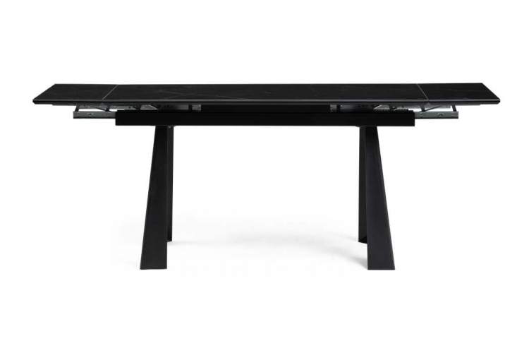 Обеденный стол Бэйнбрук 140х80х76 черный мрамор / черный-2