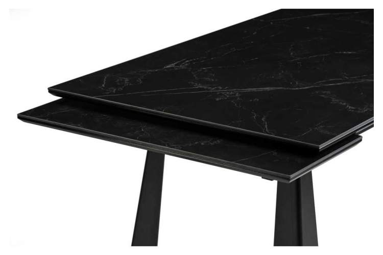 Обеденный стол Бэйнбрук 140х80х76 черный мрамор / черный-4