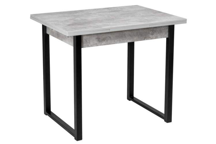 Стол деревянный Форли бетон / черный матовый