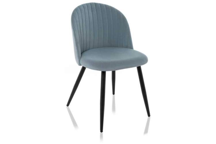 Gabi 1 light blue / black Стул на металлокаркасе-1