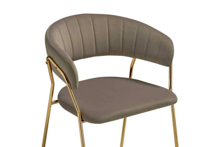 Стул на металлокаркасе Kamelia 1 cappuccino / gold-4