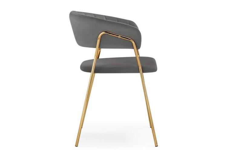 Стул на металлокаркасе Kamelia 1 dark gray / gold-2