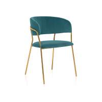 Стул на металлокаркасе на металлокаркасе Kamelia green / gold