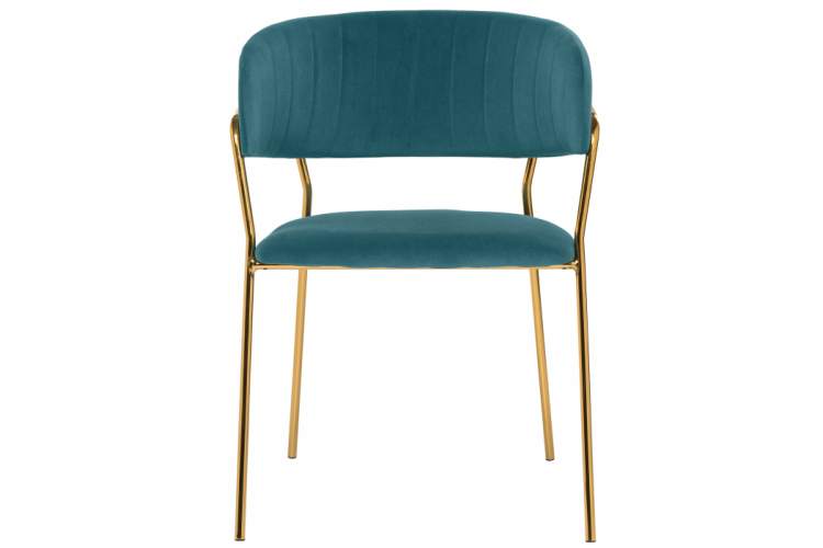 Стул на металлокаркасе на металлокаркасе Kamelia green / gold-2