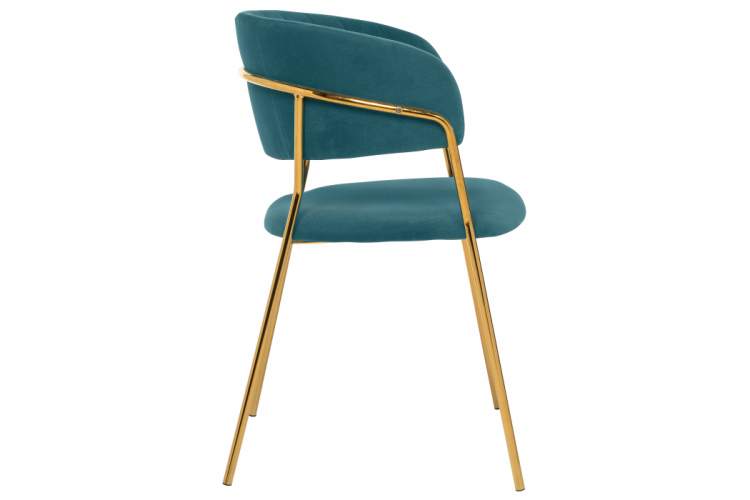 Стул на металлокаркасе на металлокаркасе Kamelia green / gold-3
