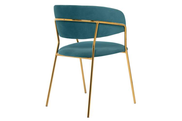 Стул на металлокаркасе на металлокаркасе Kamelia green / gold-4