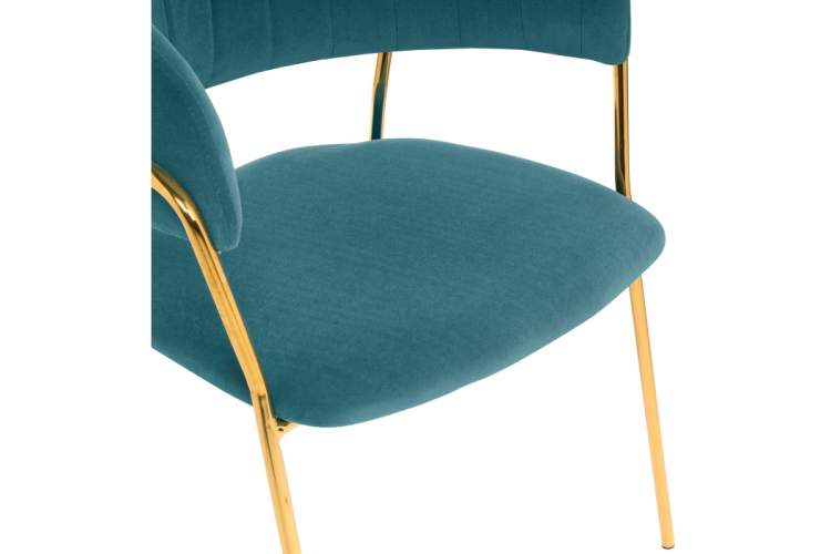 Стул на металлокаркасе на металлокаркасе Kamelia green / gold-6