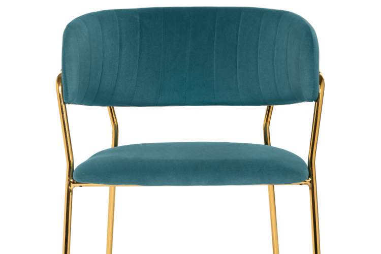 Стул на металлокаркасе на металлокаркасе Kamelia green / gold-7