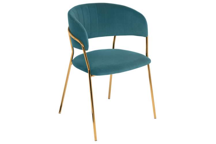 Стул на металлокаркасе на металлокаркасе Kamelia green / gold-9