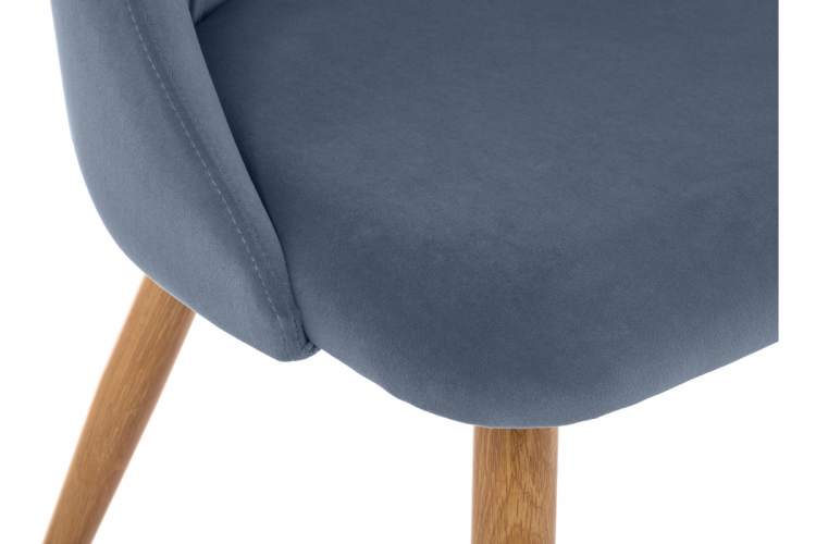 Стул на металлокаркасе Morgan blue / wood-8