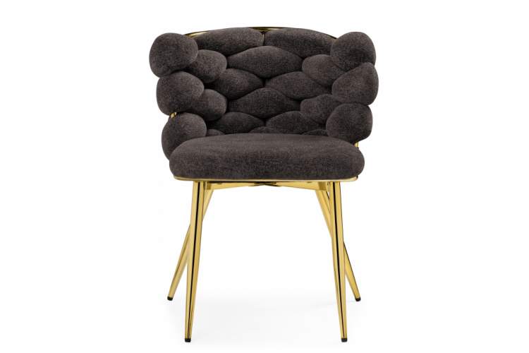 Стул на металлокаркасе на металлокаркасе Rendi gold / gray-2