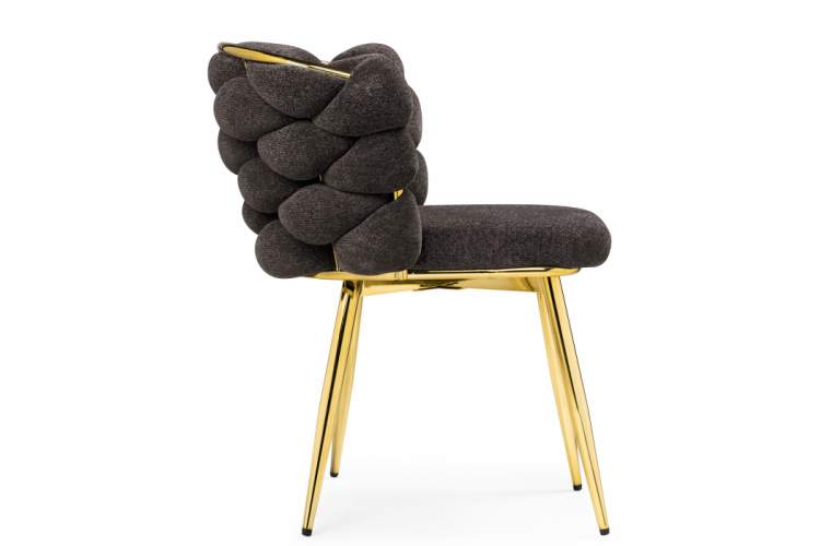 Стул на металлокаркасе на металлокаркасе Rendi gold / gray-3