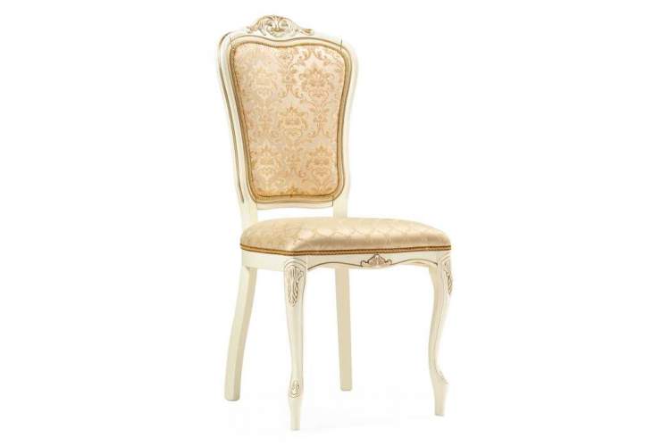 Стул деревянный Руджеро патина золото / бежевый комби