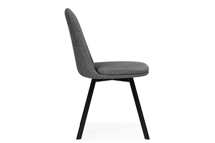 Стул на металлокаркасе Texas 2 светло-серый поворотный / черный-5