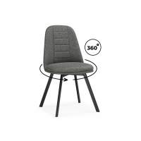 Стул на металлокаркасе Texas 2 светло-серый поворотный / черный