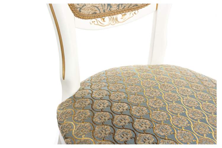 Стул деревянный Adriano 2 молочный с патиной-11