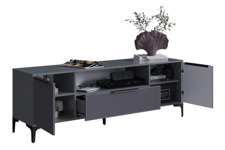ТВ-тумба Иадама графит / графит софт-3