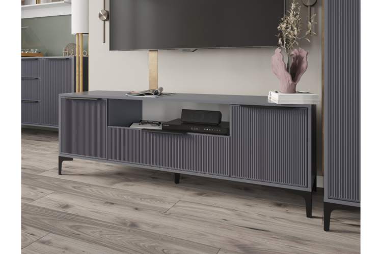 ТВ-тумба Иадама графит / графит софт-4