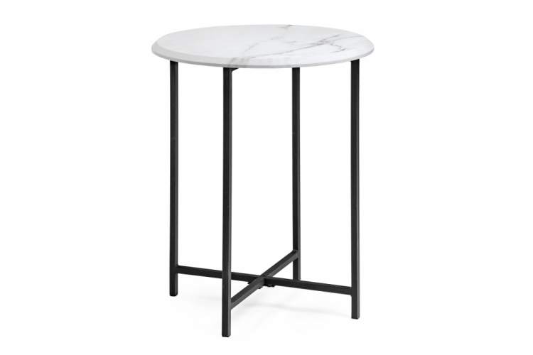 Журнальный стол Грейс мрамор белый / черный