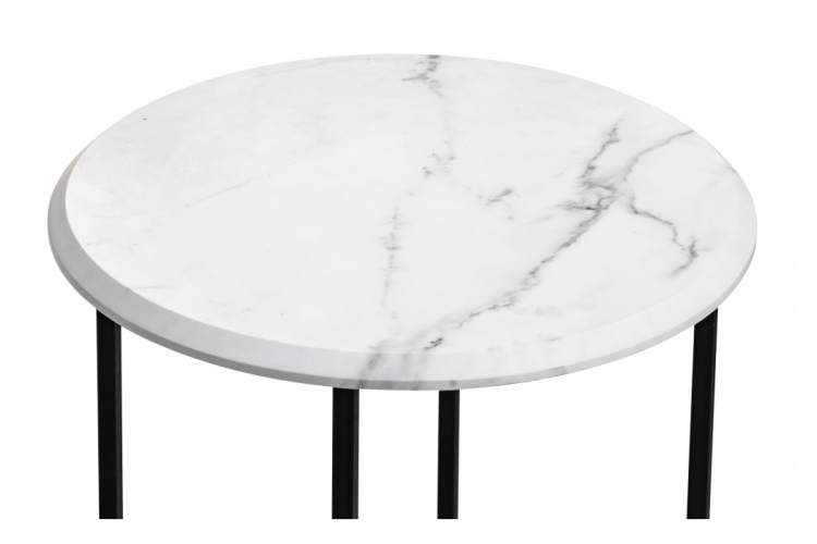 Журнальный стол Грейс мрамор белый / черный-3