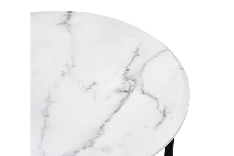Журнальный стол Грейс мрамор белый / черный-4