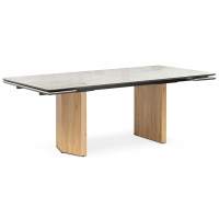 Керамический стол Монерон 200x100 brecha crema elegance / дуб монтана