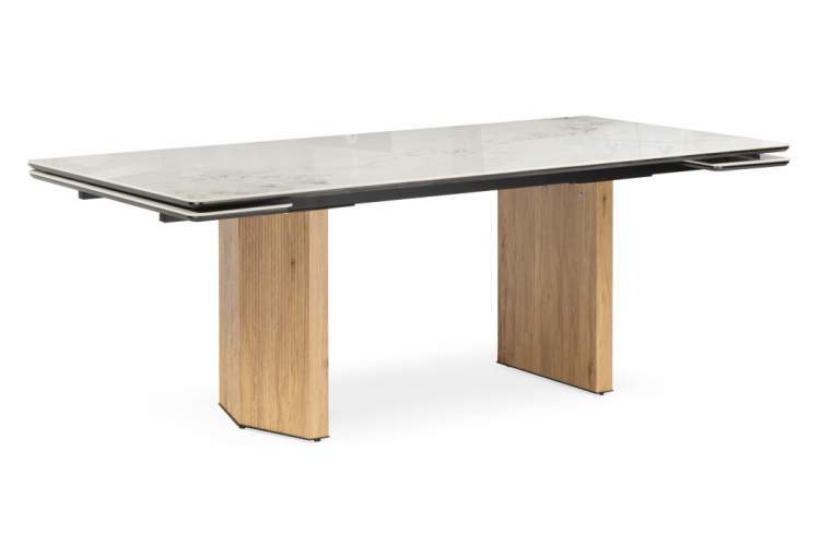 Керамический стол Монерон 200x100 brecha crema elegance / дуб монтана