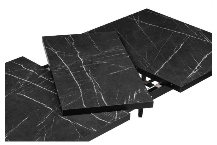 Стол деревянный Цефей 120(160)х75х75 файерстоун / черный матовый-6