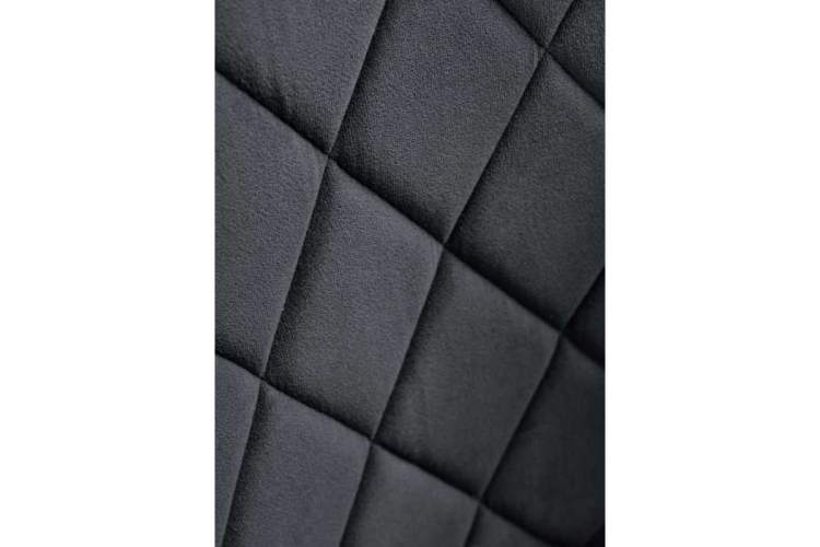 Стул на металлокаркасе Зест микровелюр серый / черный глянец-5