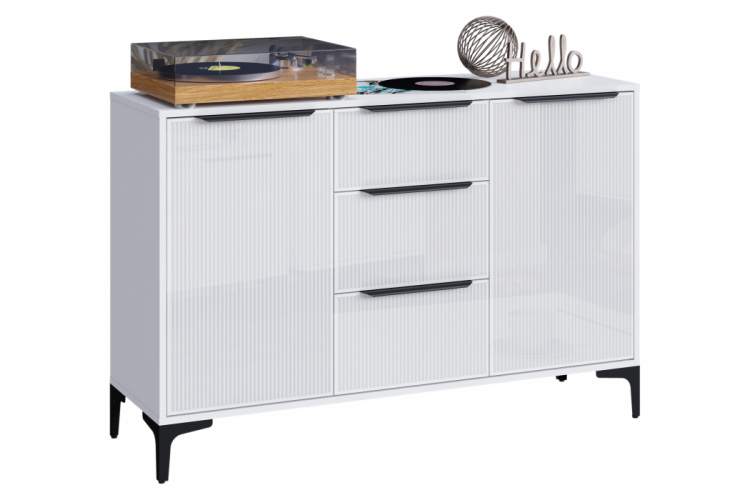 Готовая гостиная Иадама белый / белый глянец комплектация 1-2