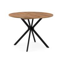 Стол деревянный Орион 90 / 130 дуб крафт золотой / черный матовый