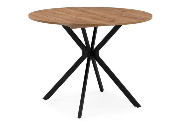 Стол деревянный Орион 90 / 130 дуб крафт золотой / черный матовый