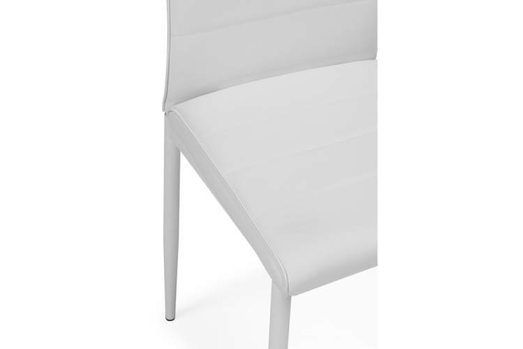 Стул на металлокаркасе DC2-001 искусственная кожа белый / белый-11