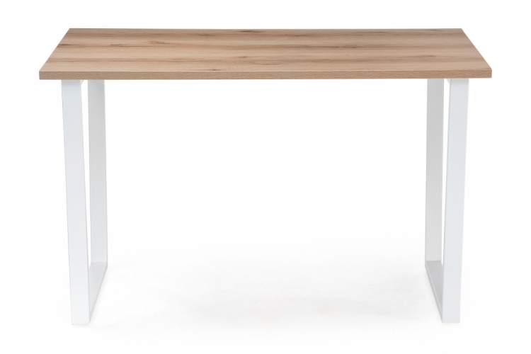 Стол деревянный Лота Лофт 120 25 мм дуб делано светлый / белый матовый-2