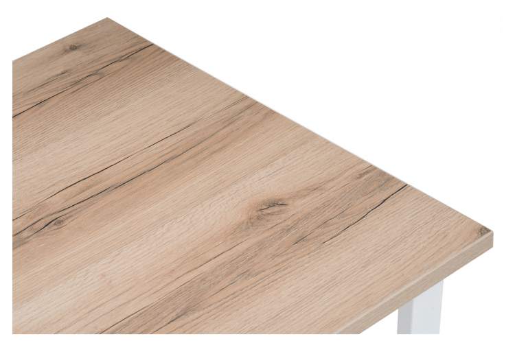 Стол деревянный Лота Лофт 120 25 мм дуб делано светлый / белый матовый-4