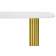 Стол деревянный Бавария B 180 х 90 белая пленка шагрень / золото